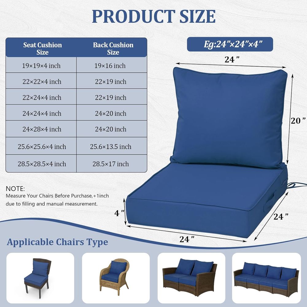 24x24 Outdoor Deep Seat Cushio - Outdoor Furniture Set 评论和价格