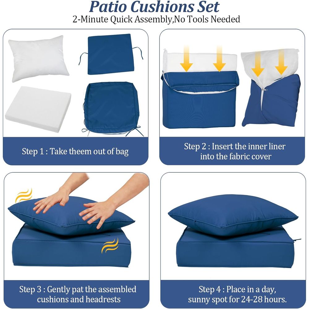 24x24 Outdoor Deep Seat Cushio - Outdoor Furniture Set 评论和价格
