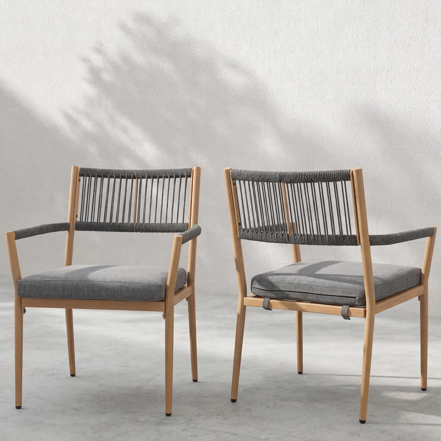 Outdoor Dining Chair Rope Back - Deck Chair Lounger 评论和价格