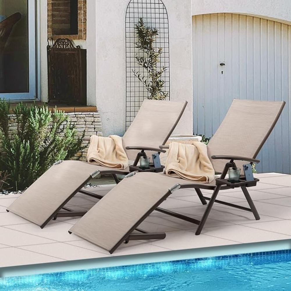 Aluminum Reclining Lounge Chai - Deck Chair Lounger 评论和价格