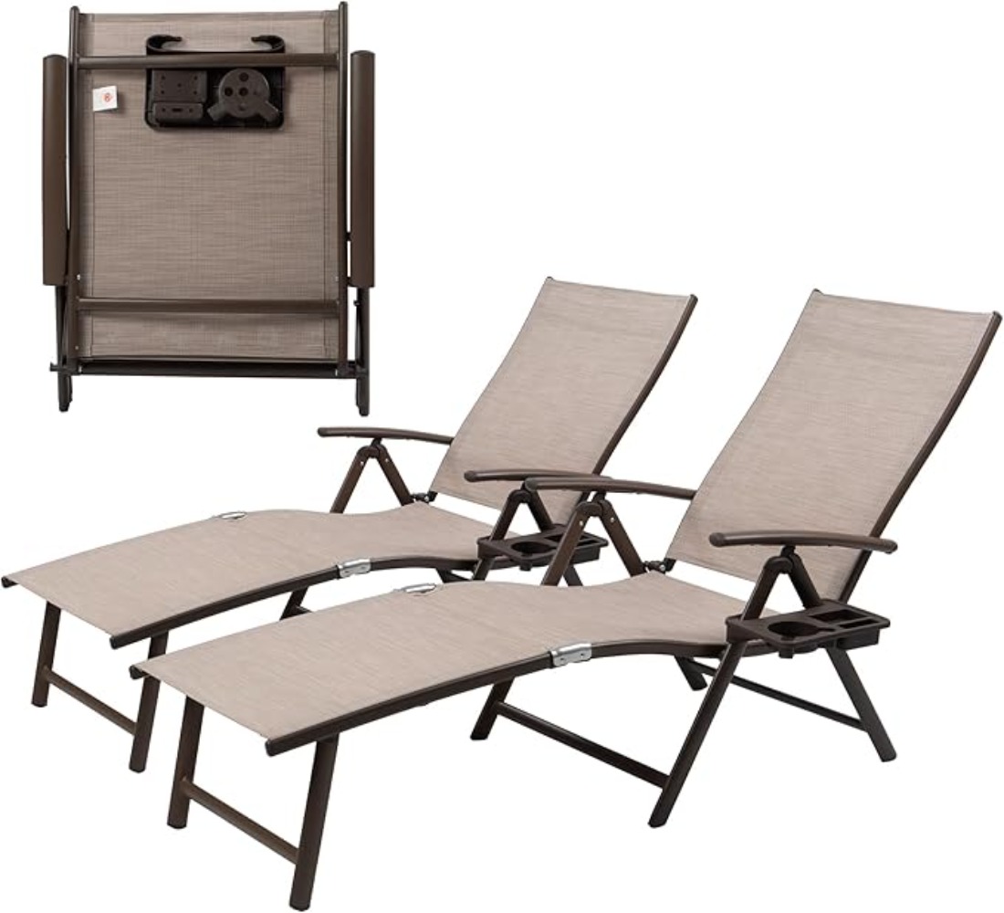 Aluminum Reclining Lounge Chai - Deck Chair Lounger 评论和价格