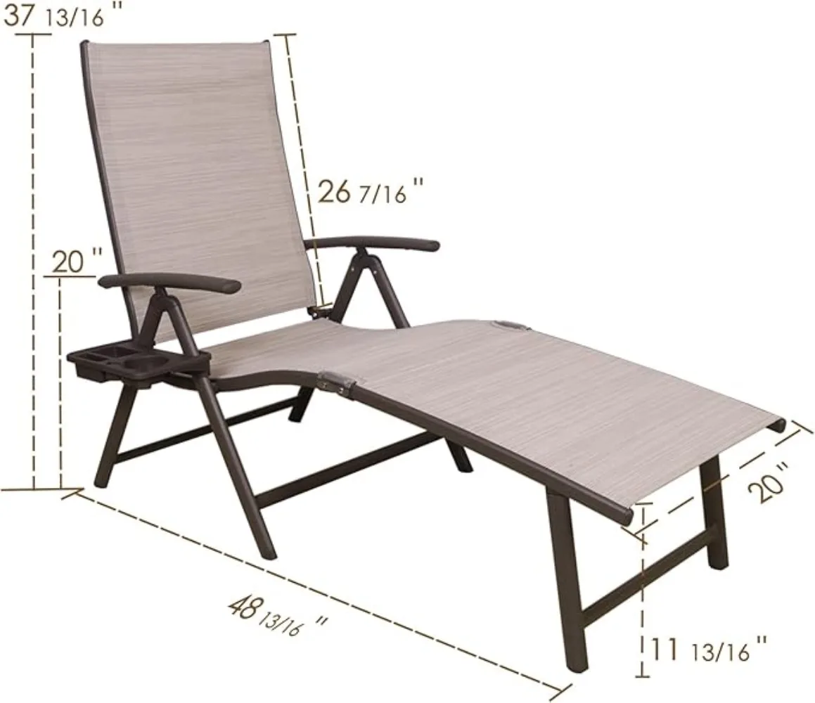 Aluminum Reclining Lounge Chai - Deck Chair Lounger 评论和价格