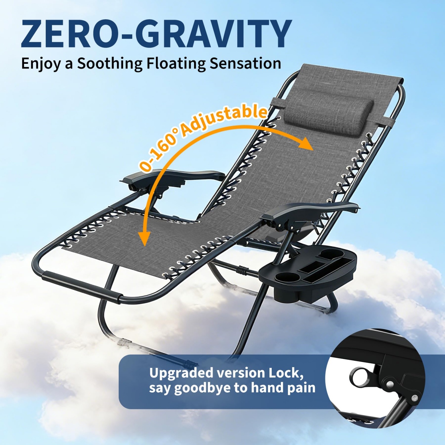 2 Pack Zero Gravity Chair with - Deck Chair Lounger 评论和价格