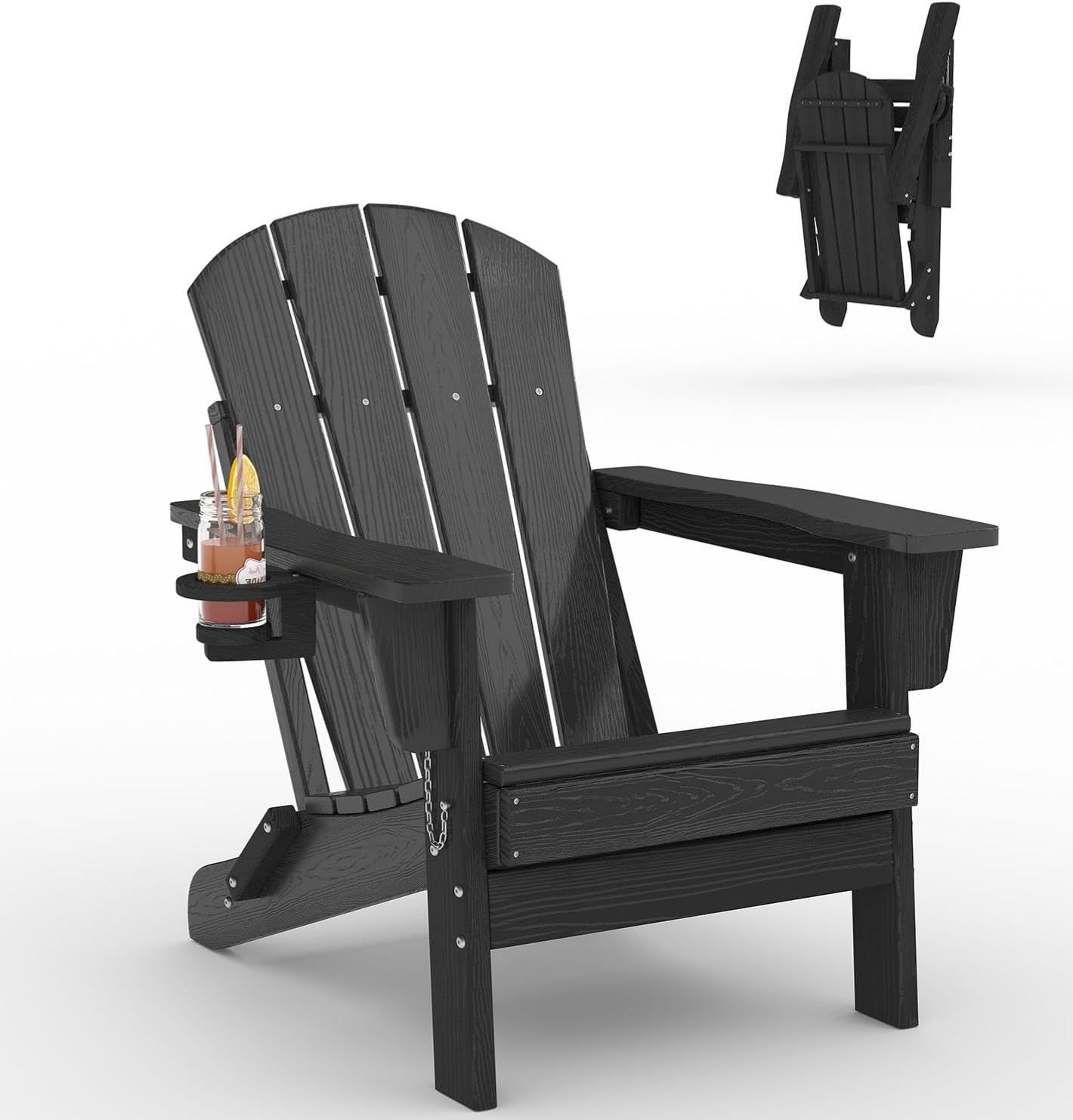 Folding Adirondack Chair HDPE  - Deck Chair Lounger 评论和价格