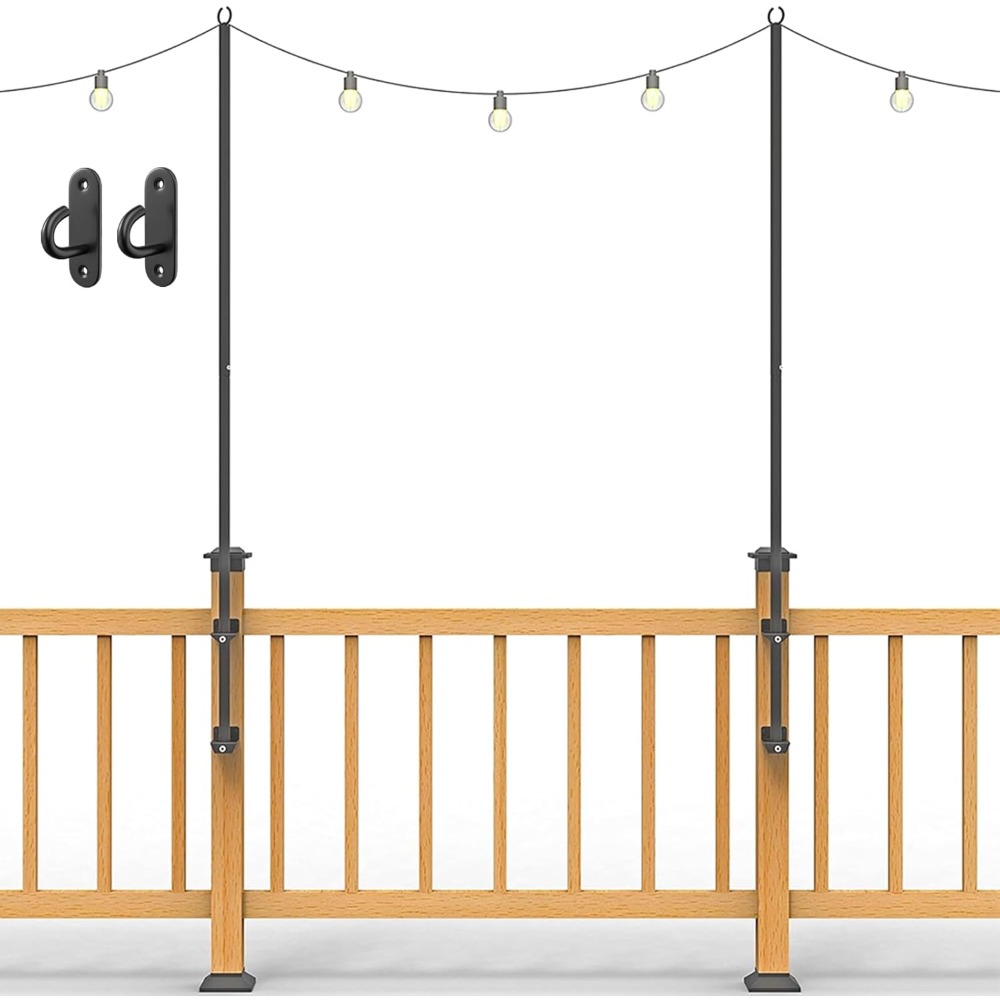 2 pack string light poles - st - Outdoor Furniture Set 评论和价格