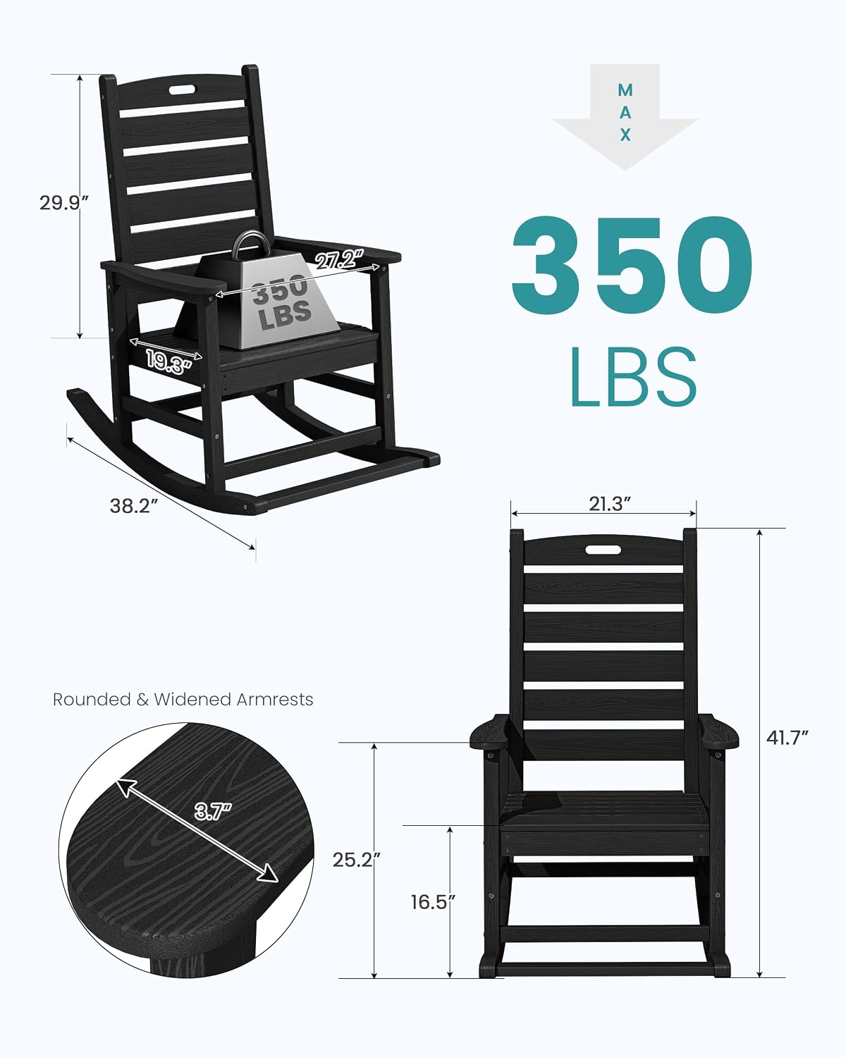 Oversized Outdoor Rocking Chai - Deck Chair Lounger 评论和价格