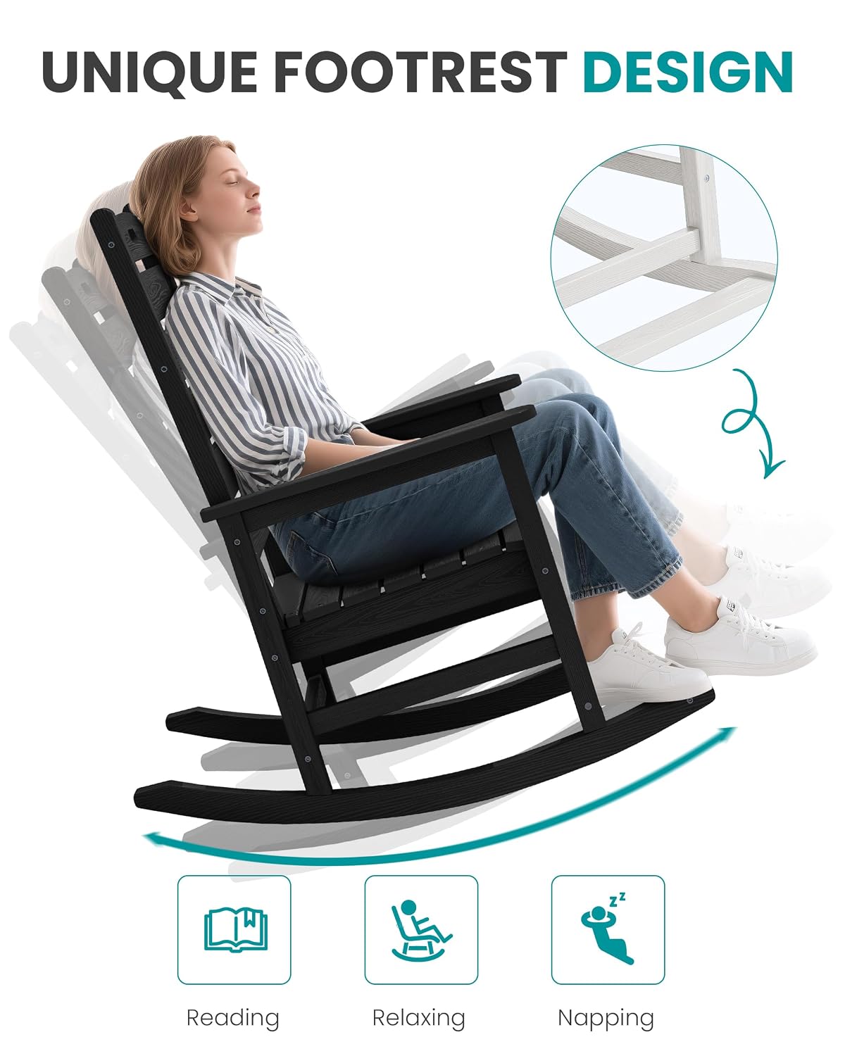 Oversized Outdoor Rocking Chai - Deck Chair Lounger 评论和价格