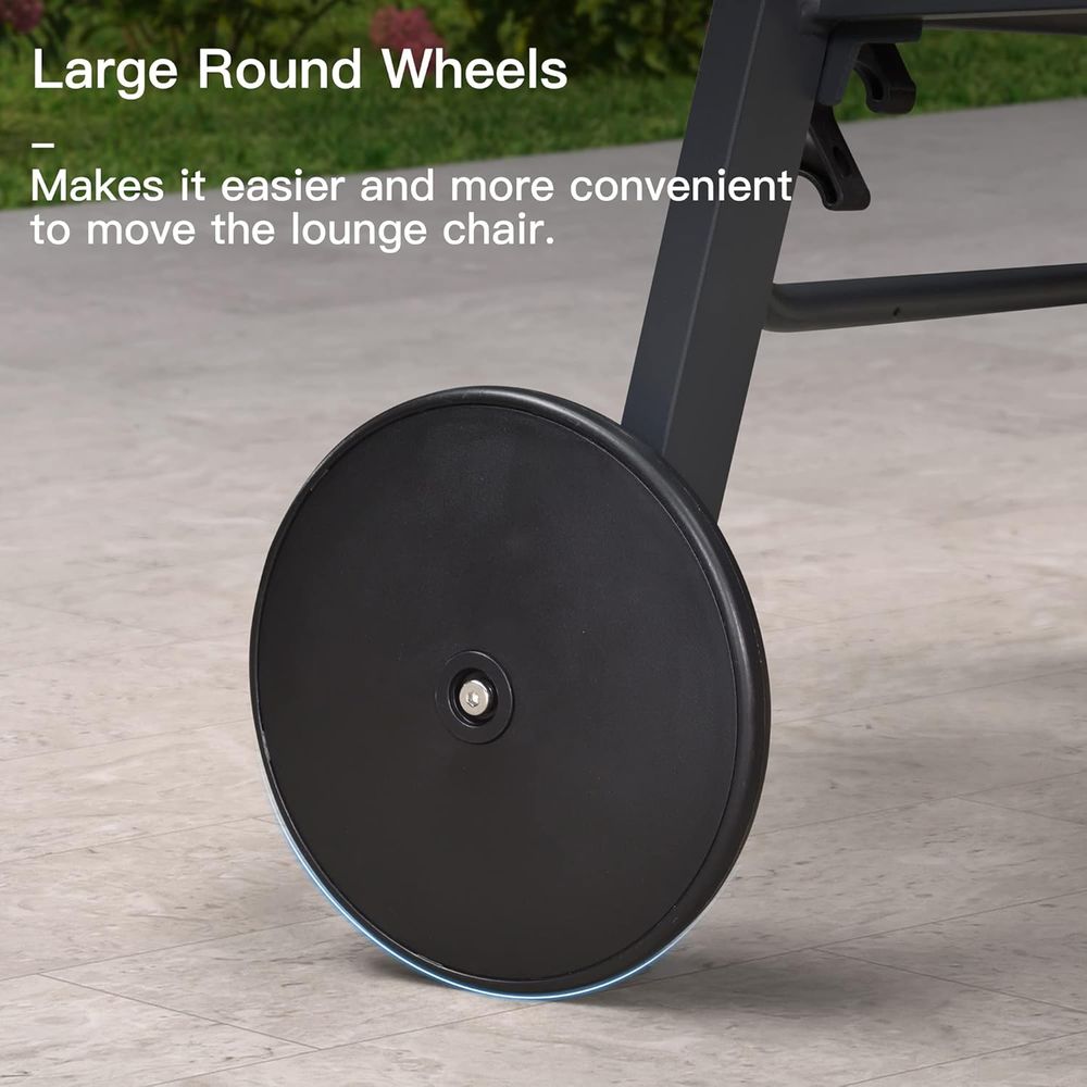 with Wheels Pool Lounge Chairs - Deck Chair Lounger 评论和价格