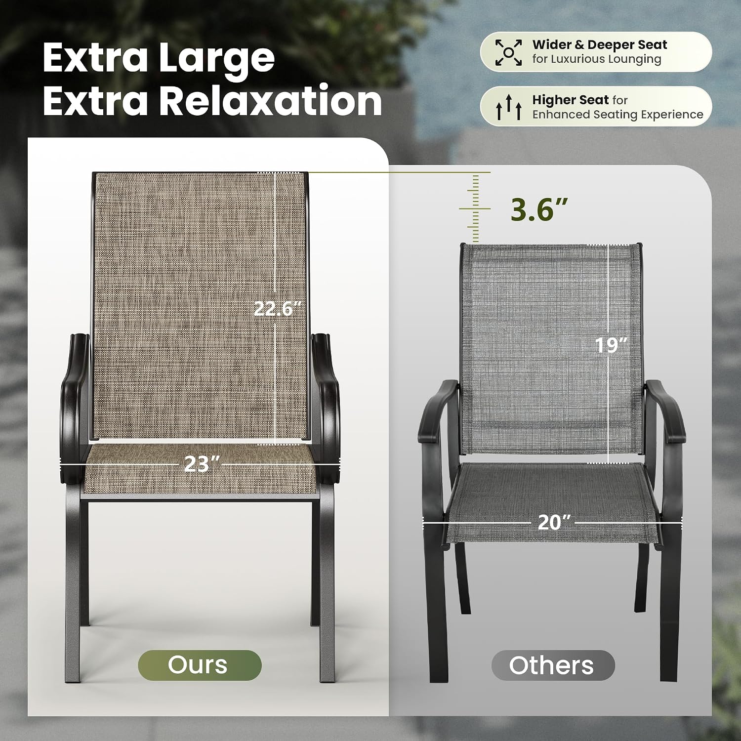 Ergonomic High Back Patio Dini - Deck Chair Lounger 评论和价格