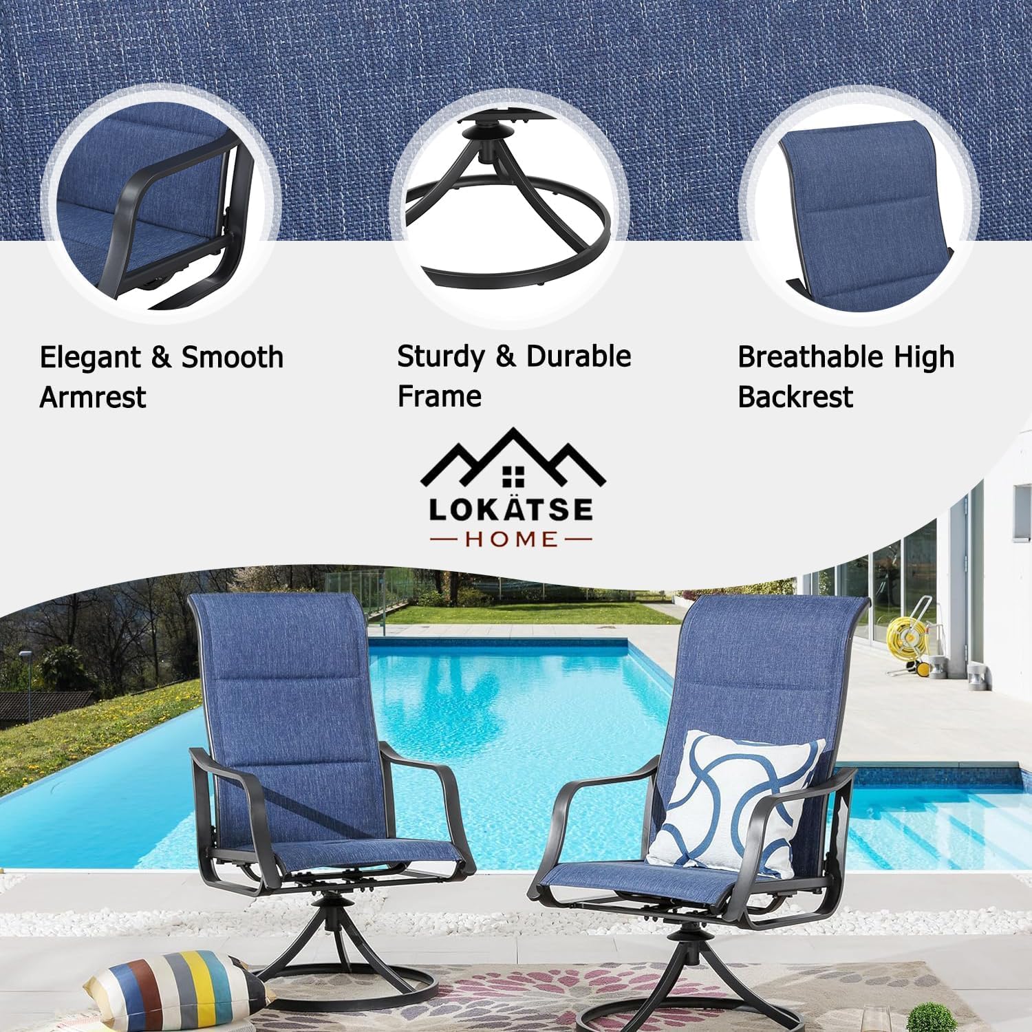 Outdoor Swivel Patio Dining Ch - Deck Chair Lounger 评论和价格