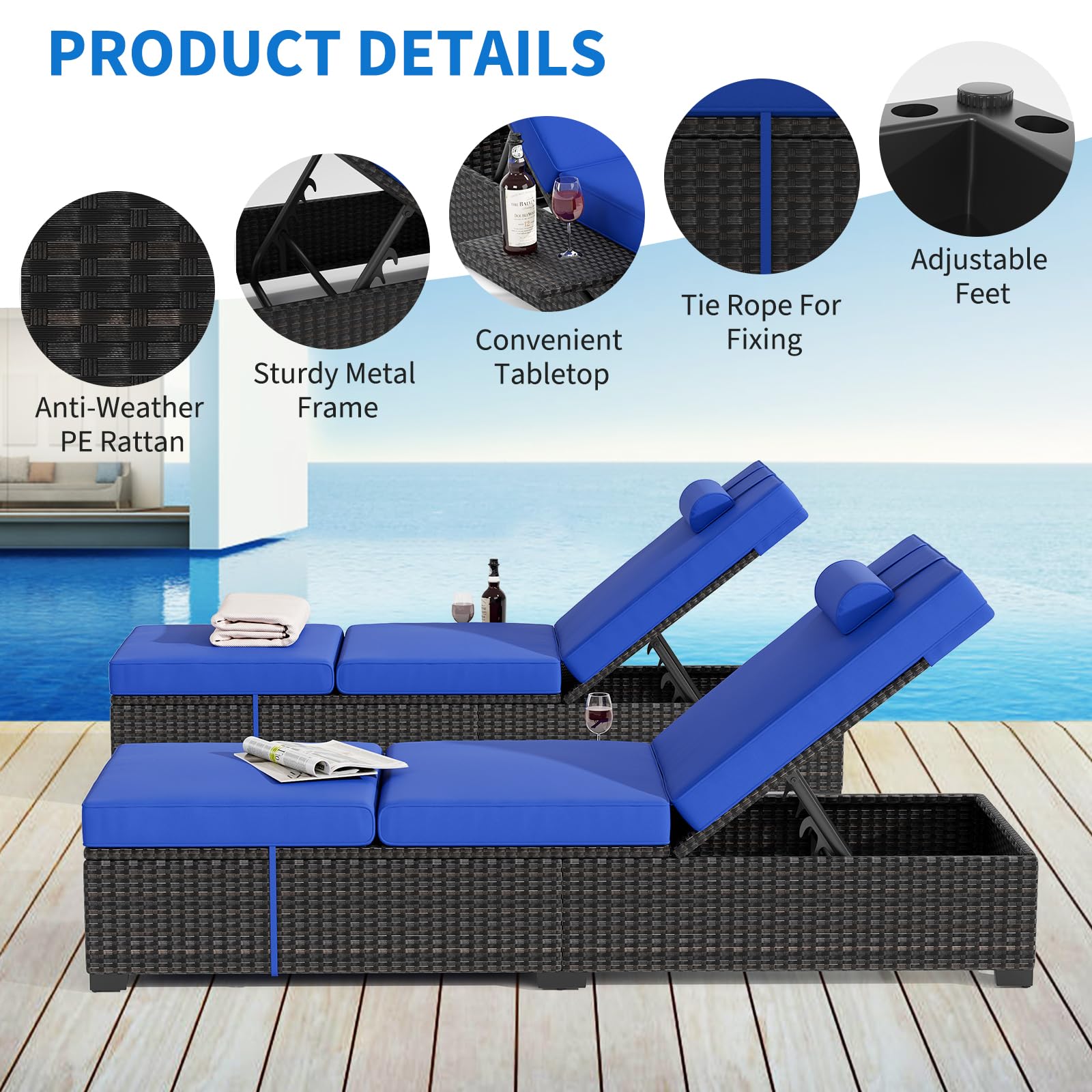 Outdoor Chaise Lounge Chairs S - Deck Chair Lounger 评论和价格